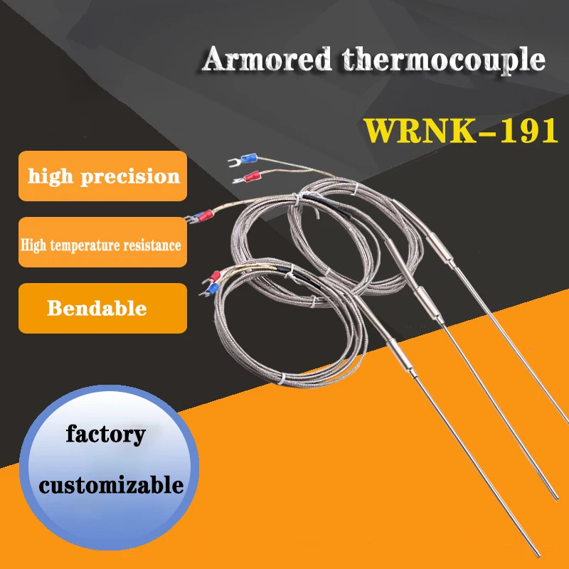 k/N Thermocouple WRNK-191 Bendable Temperature Sensor 0-1300°C Temperature Probe 1.5M Lead Wire
k/N Thermocouple WRNK-191 Bendable Temperature Sensor 0-1300°C Temperature Probe 1.5M Lead Wire