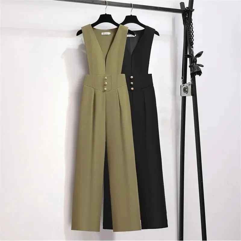 Jumpsuits Women Wide Leg High Waist Office Ladies Sleeveless Ins Fashion Solid All-match Classic Female Clothes New Arrival
Jumpsuits Women Wide Leg High Waist Office Ladies Sleeveless Ins Fashion Solid All-match Classic Female Clothes New Arrival
