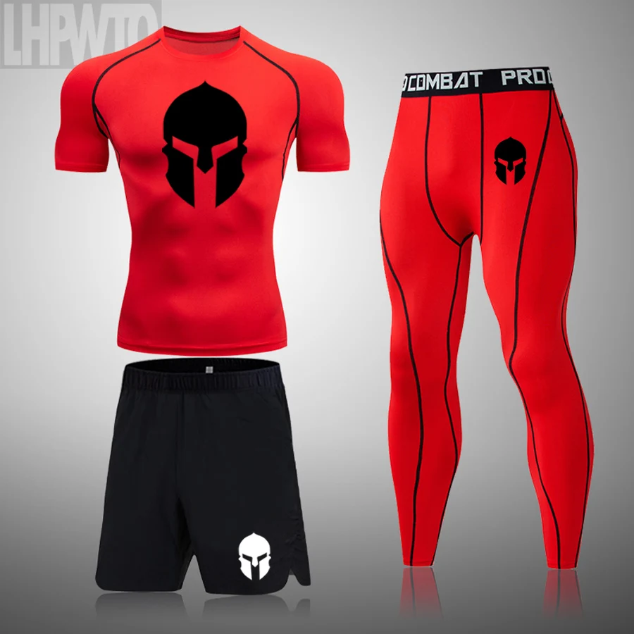 Spartan Gym Clothing Men's Compression Dry Tights Short -Sleeved T-Shirt Running Shorts Sports New Summer Jogging 3-Pce Set Suit
Spartan Gym Clothing Men's Compression Dry Tights Short -Sleeved T-Shirt Running Shorts Sports New Summer Jogging 3-Pce Set Suit