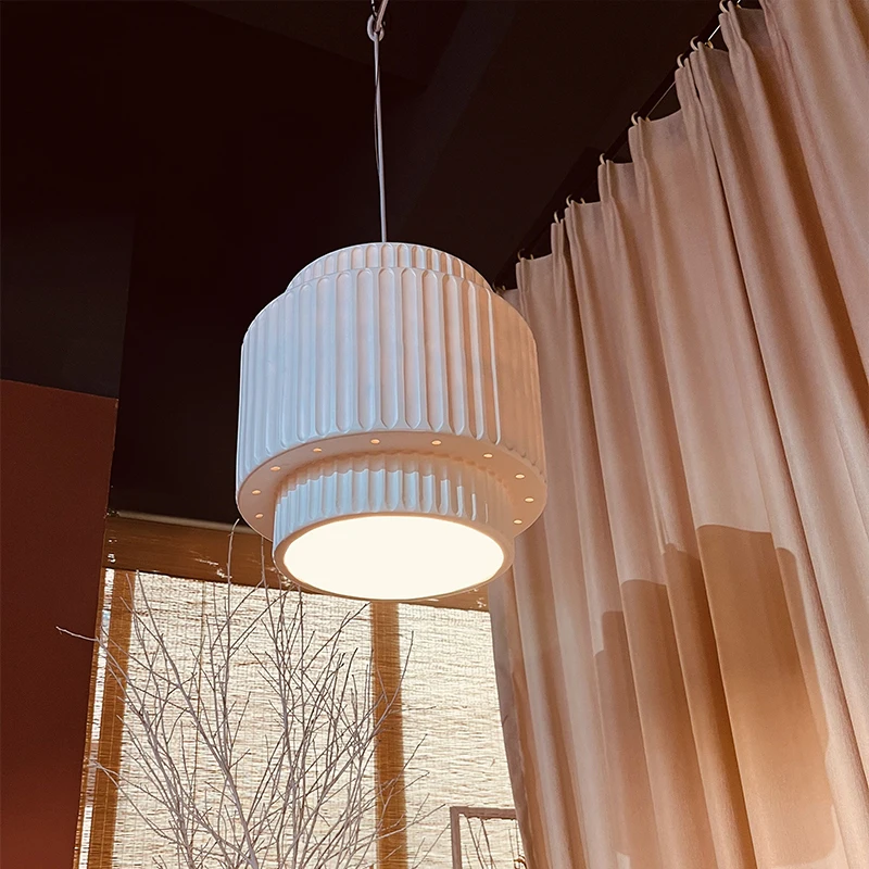 

Потолочный светодиодный светильник, художественная Подвесная лампа в скандинавском стиле, минималистичный Wabi Sabi, кремовый ветер, декор для ресторана, бара, столовой, спальни, прикроватный столик