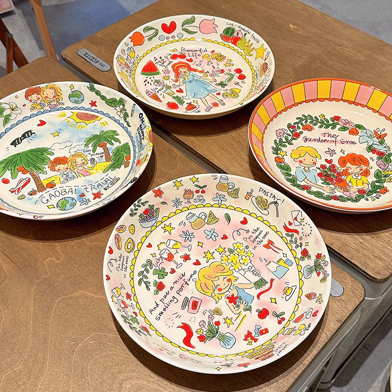 New Creative Plate Home Dining Plate Ceramic Comic Cartoon Dining Plate
New Creative Plate Home Dining Plate Ceramic Comic Cartoon Dining Plate