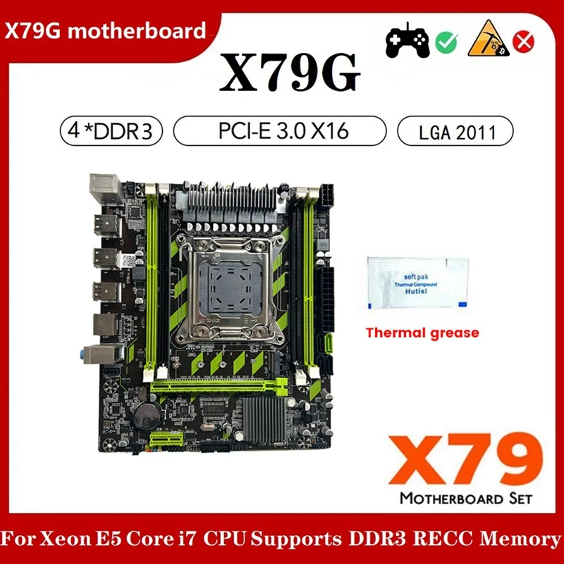 Game Motherboard +Thermal Grease LGA2011 4XDDR3 RECC RAM Slot M.2 NVME PCI-E X16 6XUSB2.0 SATA3.0 Motherboard
Game Motherboard +Thermal Grease LGA2011 4XDDR3 RECC RAM Slot M.2 NVME PCI-E X16 6XUSB2.0 SATA3.0 Motherboard