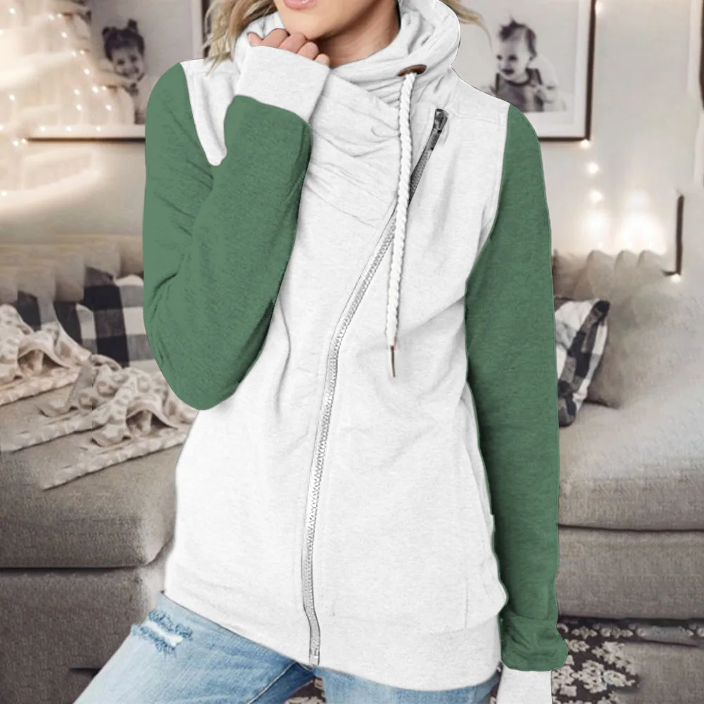 autumn winter clothes hoodies women long sleeve zip up sweatshirt contrast color patchwork high neck cardigan slim fit fleece
autumn winter clothes hoodies women long sleeve zip up sweatshirt contrast color patchwork high neck cardigan slim fit fleece