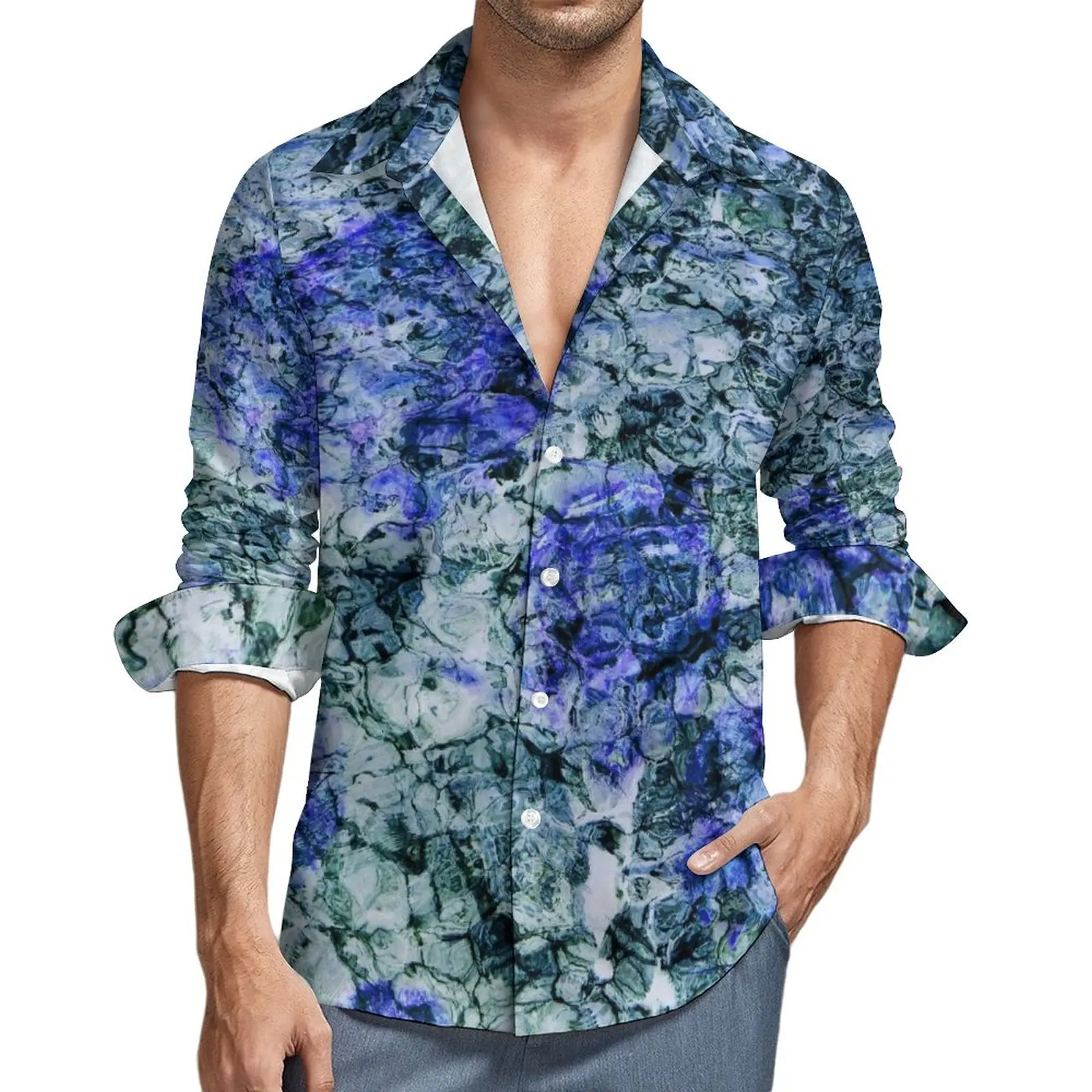 Blue Abstract Print Casual Shirts Man Digital Art Shirt Long Sleeve Trendy Funny Blouses Autumn Custom Clothing Plus Size
Blue Abstract Print Casual Shirts Man Digital Art Shirt Long Sleeve Trendy Funny Blouses Autumn Custom Clothing Plus Size