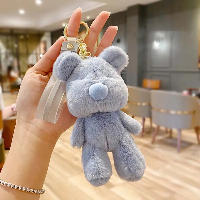 New Cute Imitation Rabbit Hair Solid Color Animal Bear Plush Doll Woman Men Unisex Bag Keyring Car Charm Key Chain Gift Pendant
New Cute Imitation Rabbit Hair Solid Color Animal Bear Plush Doll Woman Men Unisex Bag Keyring Car Charm Key Chain Gift Pendant
