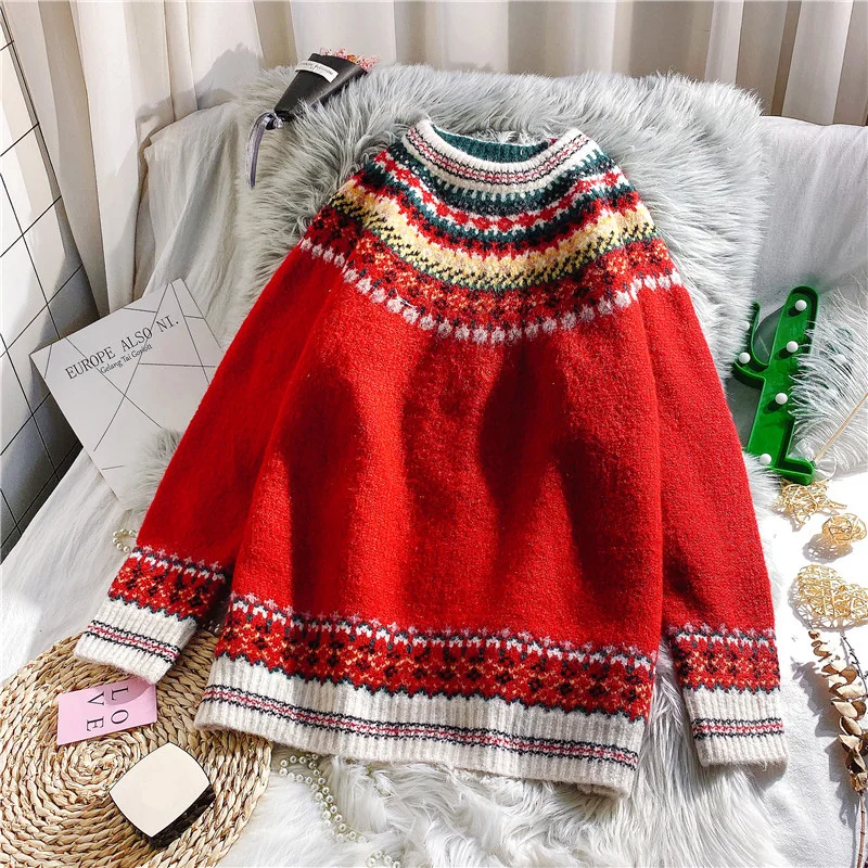 India Folk Women Sweaters and Pullovers O-neck Long-sleeved Loose Thickenw Arm Lady Elegant Pulls Outwear Coat Tops
India Folk Women Sweaters and Pullovers O-neck Long-sleeved Loose Thickenw Arm Lady Elegant Pulls Outwear Coat Tops