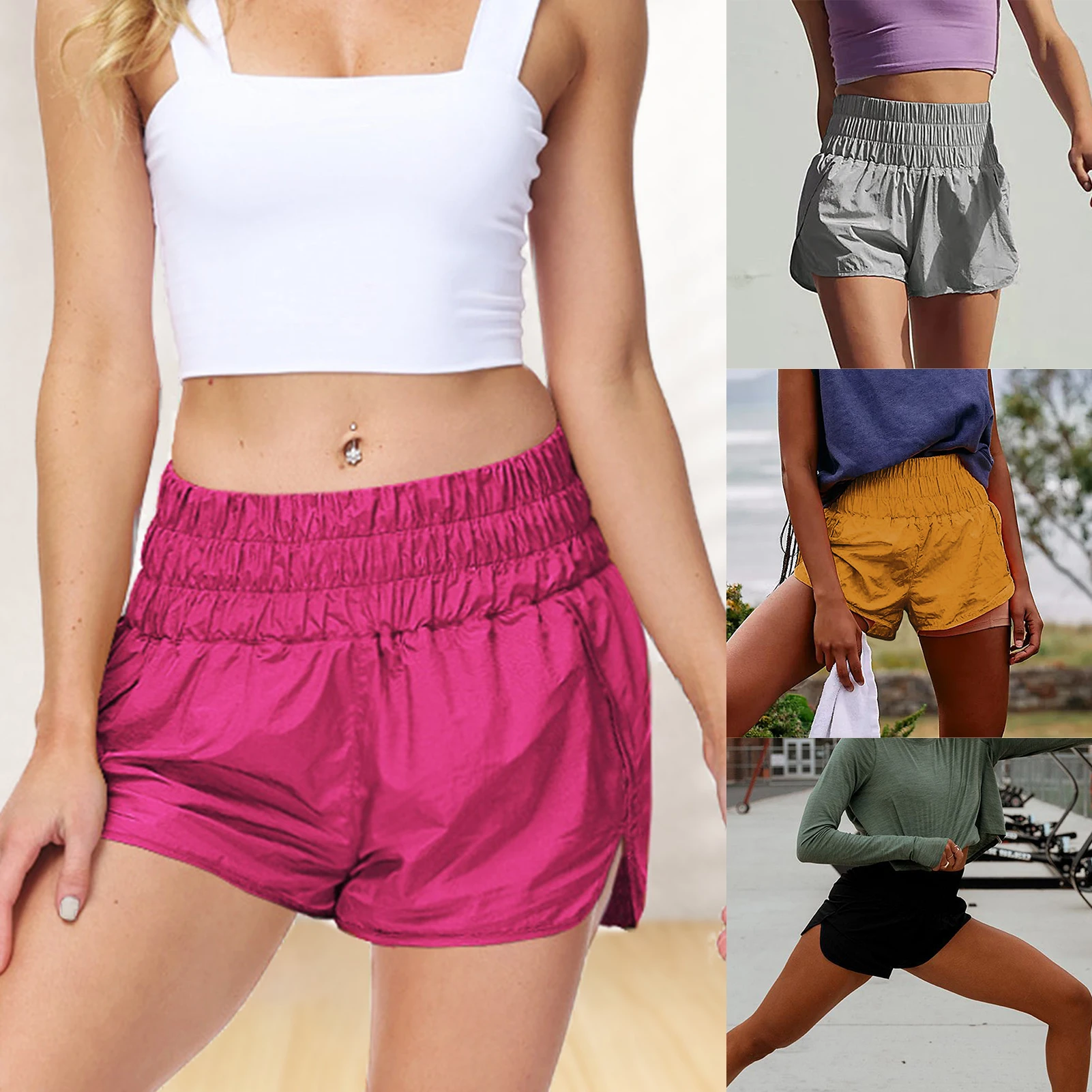 Women Athletic Shorts Breathable High Waisted Shorts Casual Cycling Shorts Simple Fashion Solid Color Gym Workout Shorts
Women Athletic Shorts Breathable High Waisted Shorts Casual Cycling Shorts Simple Fashion Solid Color Gym Workout Shorts
