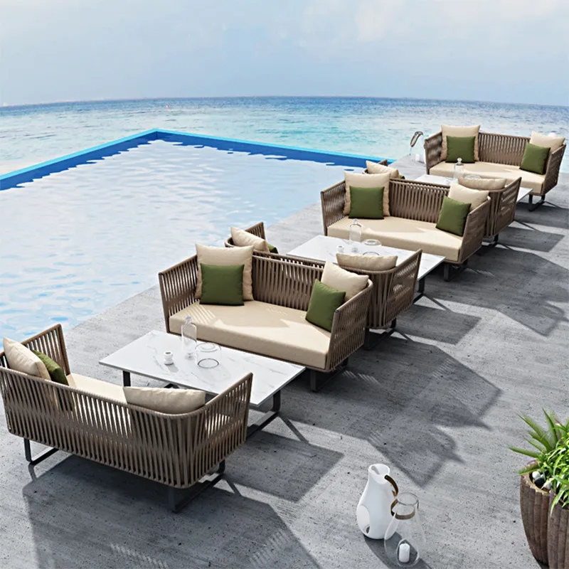 Outdoor Sofa Villa Courtyard Balcony Homestay Hotel Bar Coffee Restaurant Exterior Waterproof Rattan Rattan Chair Combination
Outdoor Sofa Villa Courtyard Balcony Homestay Hotel Bar Coffee Restaurant Exterior Waterproof Rattan Rattan Chair Combination