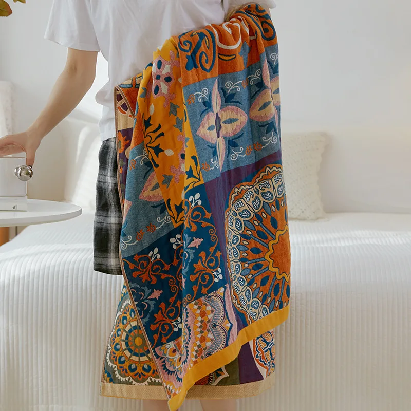 Pure cotton gauze bath towel for men and women household soft absorbent towel fot adult ethnic style couple bath wrap bohemia
Pure cotton gauze bath towel for men and women household soft absorbent towel fot adult ethnic style couple bath wrap bohemia