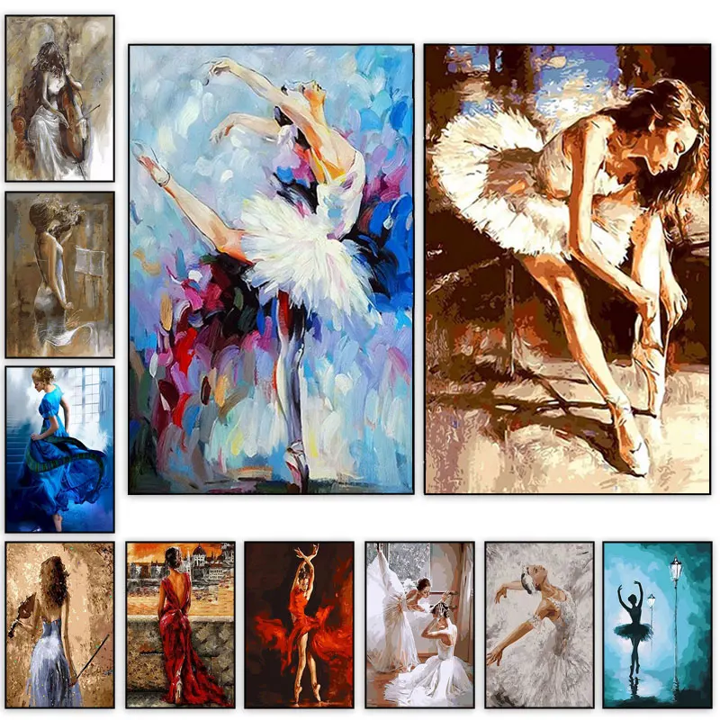 Nordic Abstract Ballerina Canvas Oil Painting Ballet Girl Posters Prints Living Room Woman Home Figure Decor HD Wall Art Picture
Nordic Abstract Ballerina Canvas Oil Painting Ballet Girl Posters Prints Living Room Woman Home Figure Decor HD Wall Art Picture