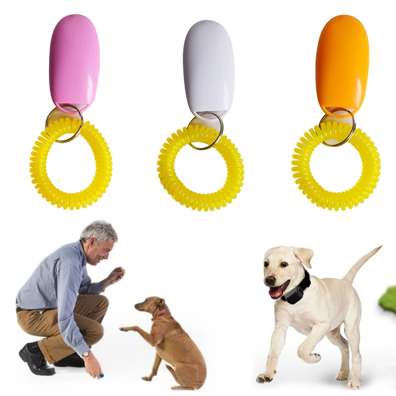 Dog Training Clicker Pet Cat Plastic New Dogs Click Trainer Aid Tools Adjustable Wrist Strap Sound Key Chain Dog Supplies
Dog Training Clicker Pet Cat Plastic New Dogs Click Trainer Aid Tools Adjustable Wrist Strap Sound Key Chain Dog Supplies