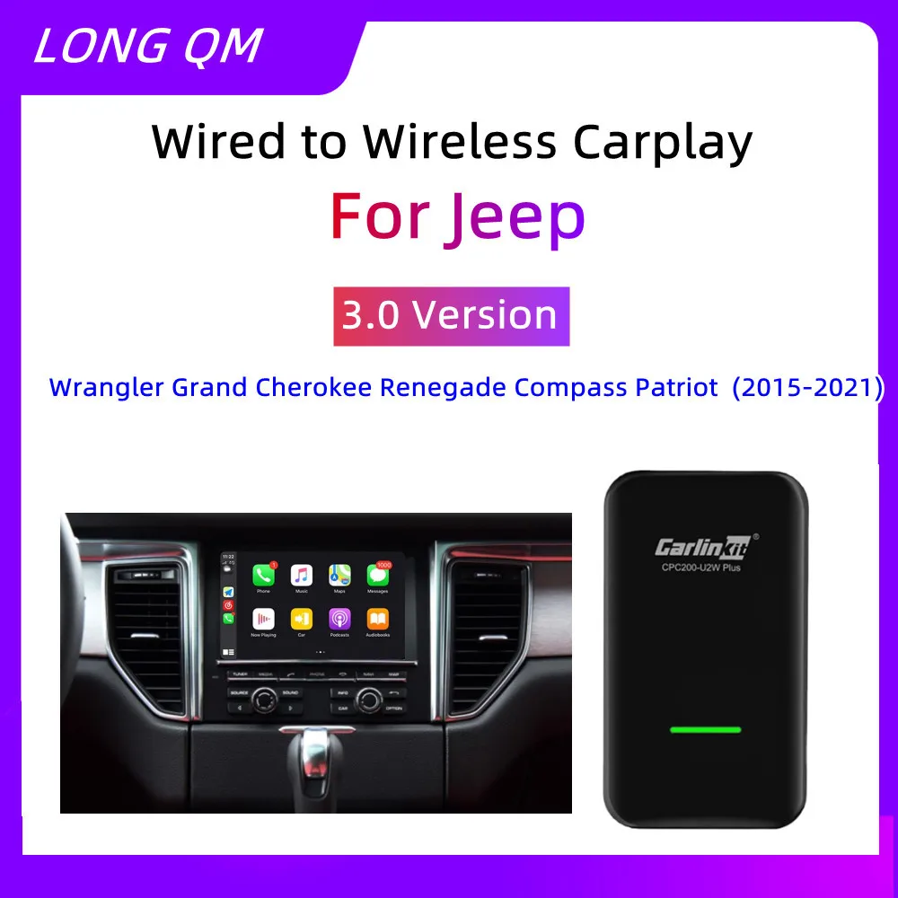 Carlinkit 3.0 CarPlay Wireless USB Adapter For Jeep Wrangler Grand Cherokee Renegade Compass Patriot 2015-2021 Auto Navigation
Carlinkit 3.0 CarPlay Wireless USB Adapter For Jeep Wrangler Grand Cherokee Renegade Compass Patriot 2015-2021 Auto Navigation