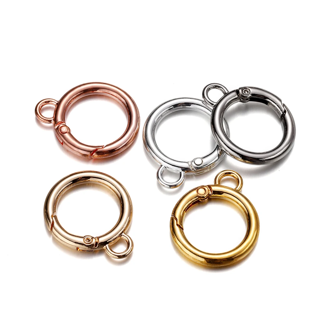 5Pcs Alloy O Ring Spring Clasps With Hole Openable Round Carabiner Keychain Bag Clips Hook Connector For DIY Jewelry Key Rings
5Pcs Alloy O Ring Spring Clasps With Hole Openable Round Carabiner Keychain Bag Clips Hook Connector For DIY Jewelry Key Rings