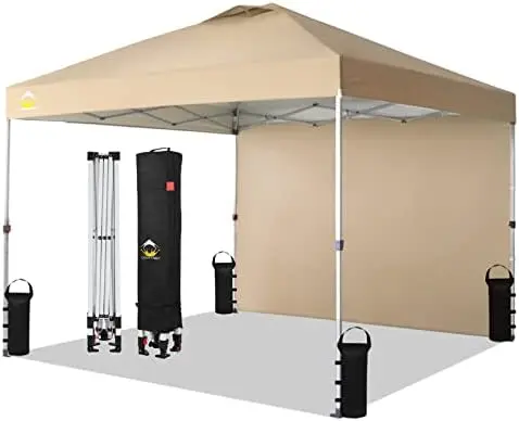 Center Lock 8x8 Canopy Tent Small Lightweight Outdoor Pop up Portable Shade Instant Folding Canopy with 1 Sidewall, Grey
Center Lock 8x8 Canopy Tent Small Lightweight Outdoor Pop up Portable Shade Instant Folding Canopy with 1 Sidewall, Grey