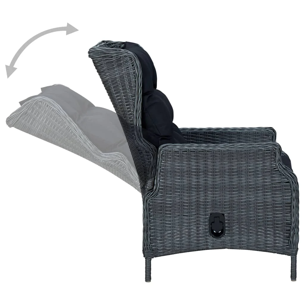 Outdoor Patio Chairs Deck Porch Outside Furniture Set Garden Lounge Chair Decor with Cushions Poly Rattan Dark Gray
Outdoor Patio Chairs Deck Porch Outside Furniture Set Garden Lounge Chair Decor with Cushions Poly Rattan Dark Gray
