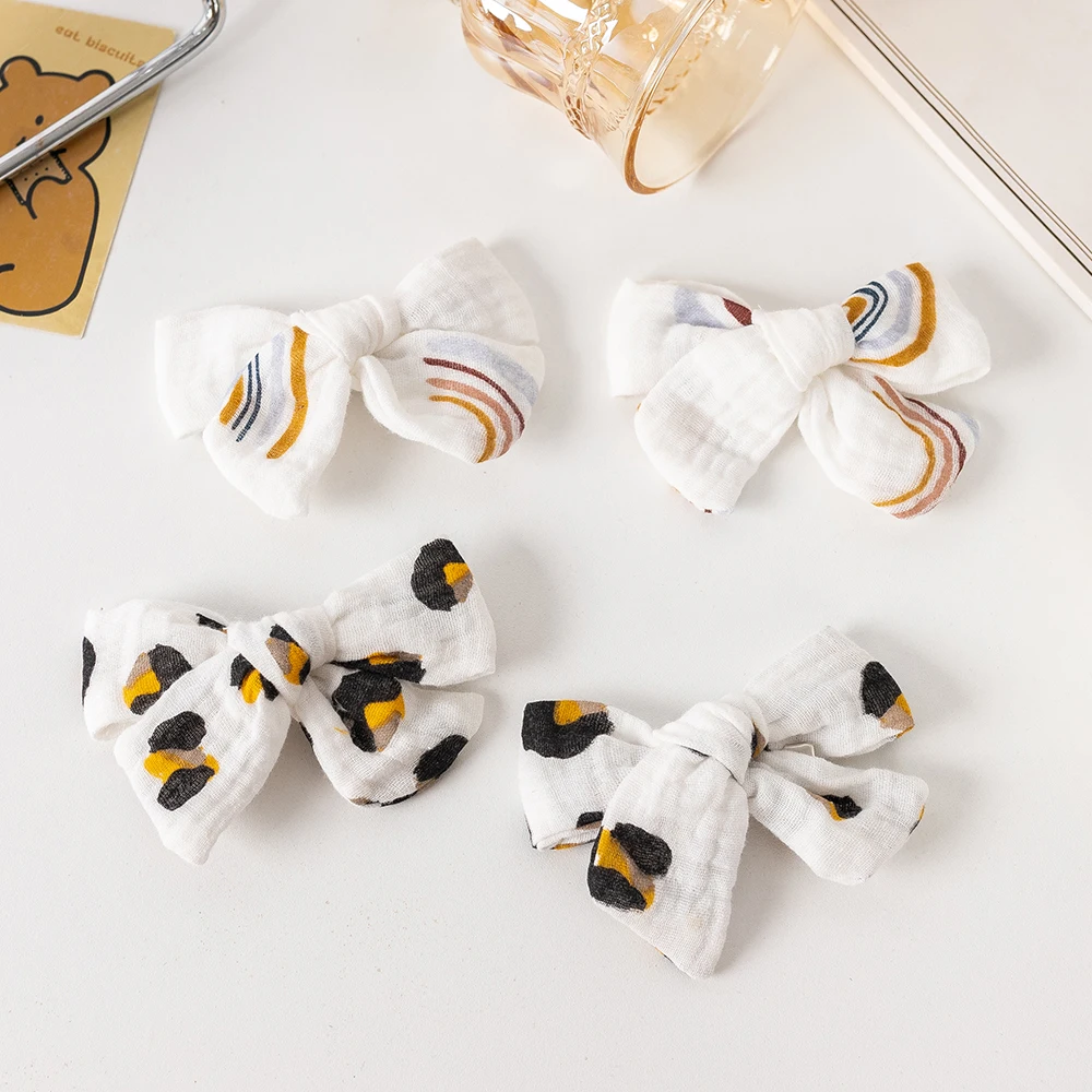 4PC/lot Baby Hair Clips 3.7Inch Muslin Cotton Hair Bows Kid Girls Solid Printed Hairpins Barrettes Props Headwear For Children
4PC/lot Baby Hair Clips 3.7Inch Muslin Cotton Hair Bows Kid Girls Solid Printed Hairpins Barrettes Props Headwear For Children
