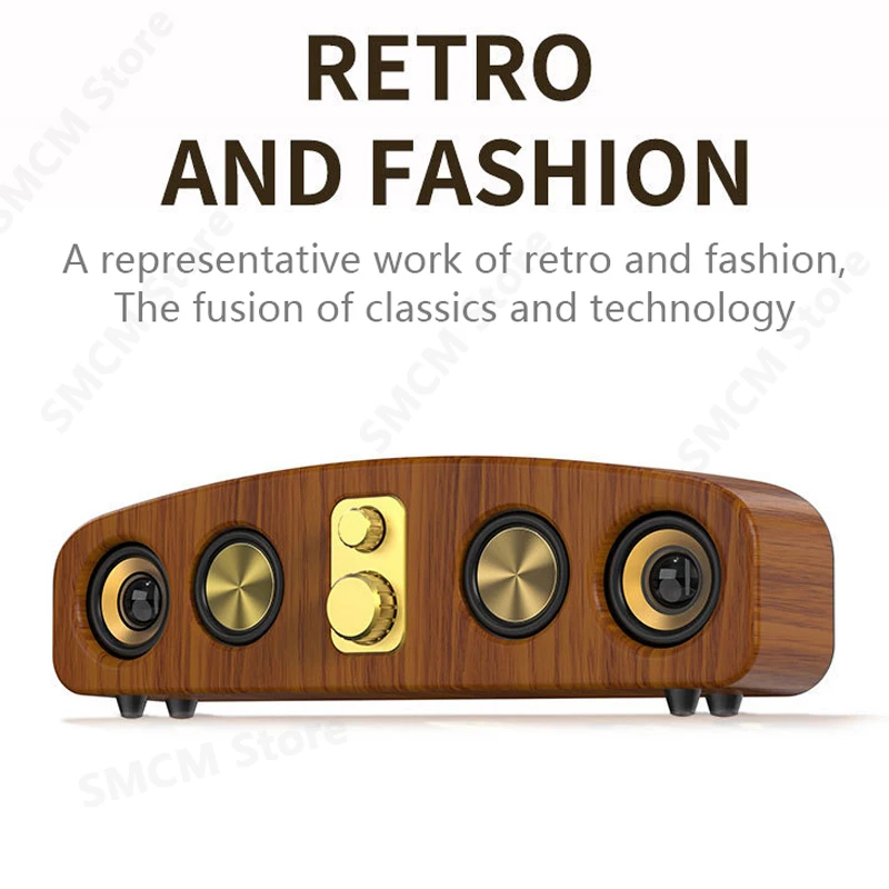Retro Portable Bluetooth Speaker support TF Card Radio Home Computer Desktop Audio Subwoofer Wireless Column HiFi Sound Quality
Retro Portable Bluetooth Speaker support TF Card Radio Home Computer Desktop Audio Subwoofer Wireless Column HiFi Sound Quality