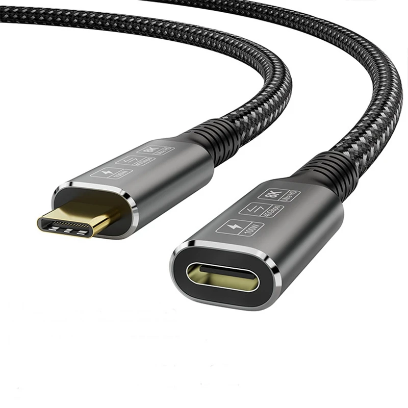 

USB4.0 Male To Female Extension Cable 40G High-Speed Data Transfer Cable 100W Charging Cable