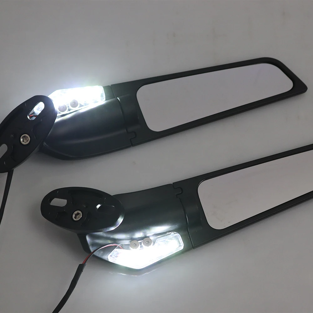 For Kawasaki ZX25R Ninja 1000SX ZZR600 ZZR1200 1400 Wind Wing Adjustable Rotating Rearview Motorcycle Mirror W/ LED White Light
For Kawasaki ZX25R Ninja 1000SX ZZR600 ZZR1200 1400 Wind Wing Adjustable Rotating Rearview Motorcycle Mirror W/ LED White Light