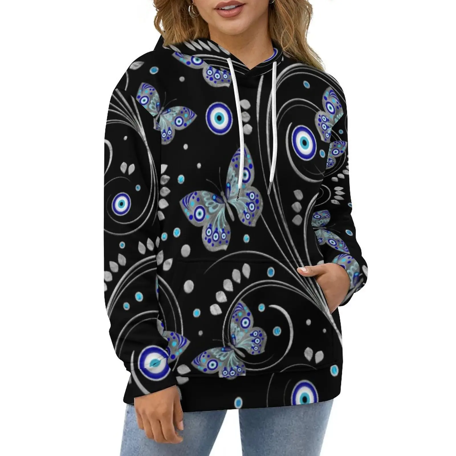 Butterfly Evil Eye Hoodies Spring Nazar Charm Print Hip Hop Oversized Hoodie Women Long Sleeve Kawaii Graphic Casual Sweatshirts
Butterfly Evil Eye Hoodies Spring Nazar Charm Print Hip Hop Oversized Hoodie Women Long Sleeve Kawaii Graphic Casual Sweatshirts