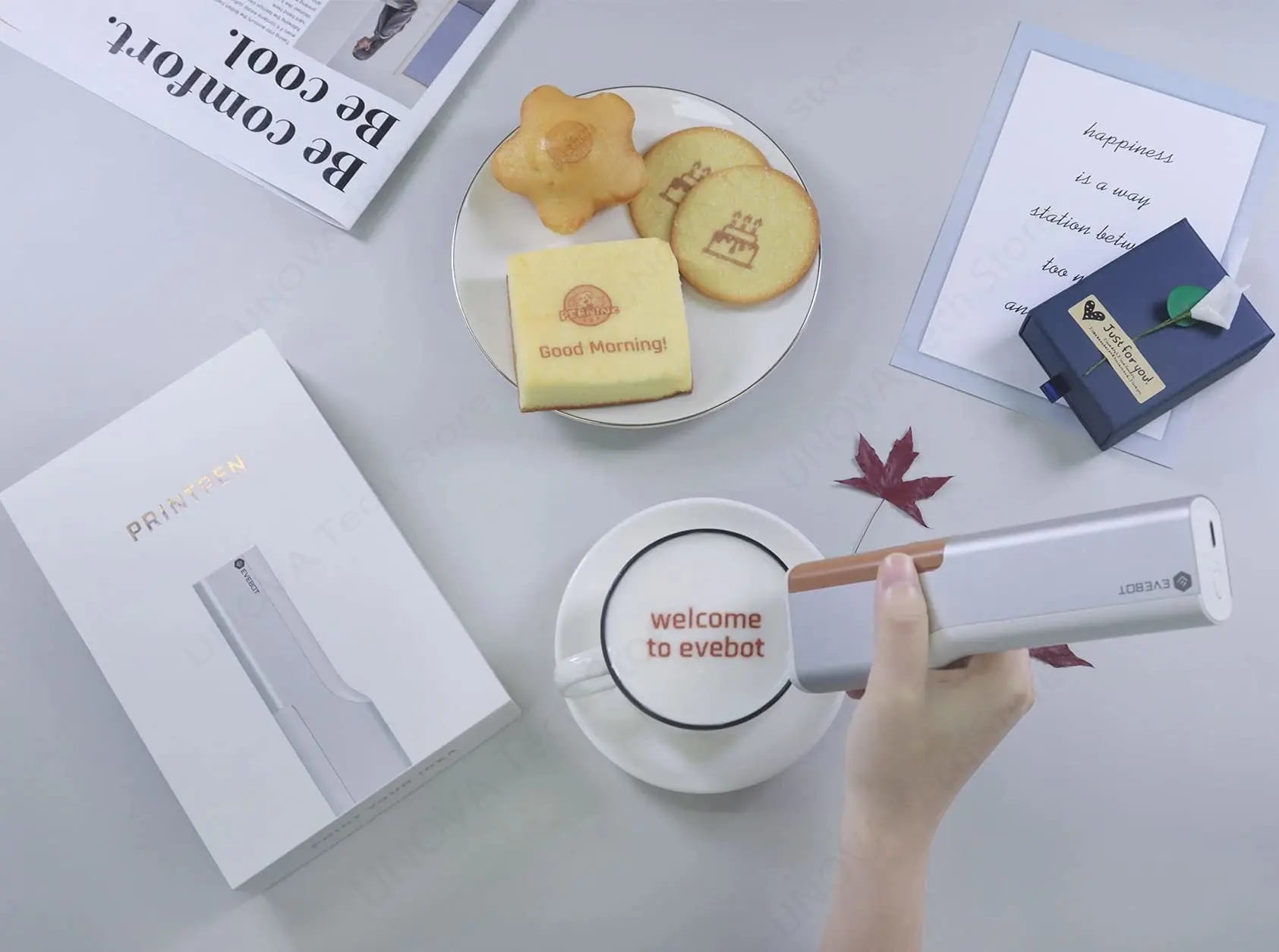 Мини-принтер Evebot PrintPen, портативный струйный принтер, ручка для печати на заказ, ручной съедобный пищевой принтер для печати хлеба, кофе
Мини-принтер Evebot PrintPen, портативный струйный принтер, ручка для печати на заказ, ручной съедобный пищевой принтер для печати хлеба, кофе