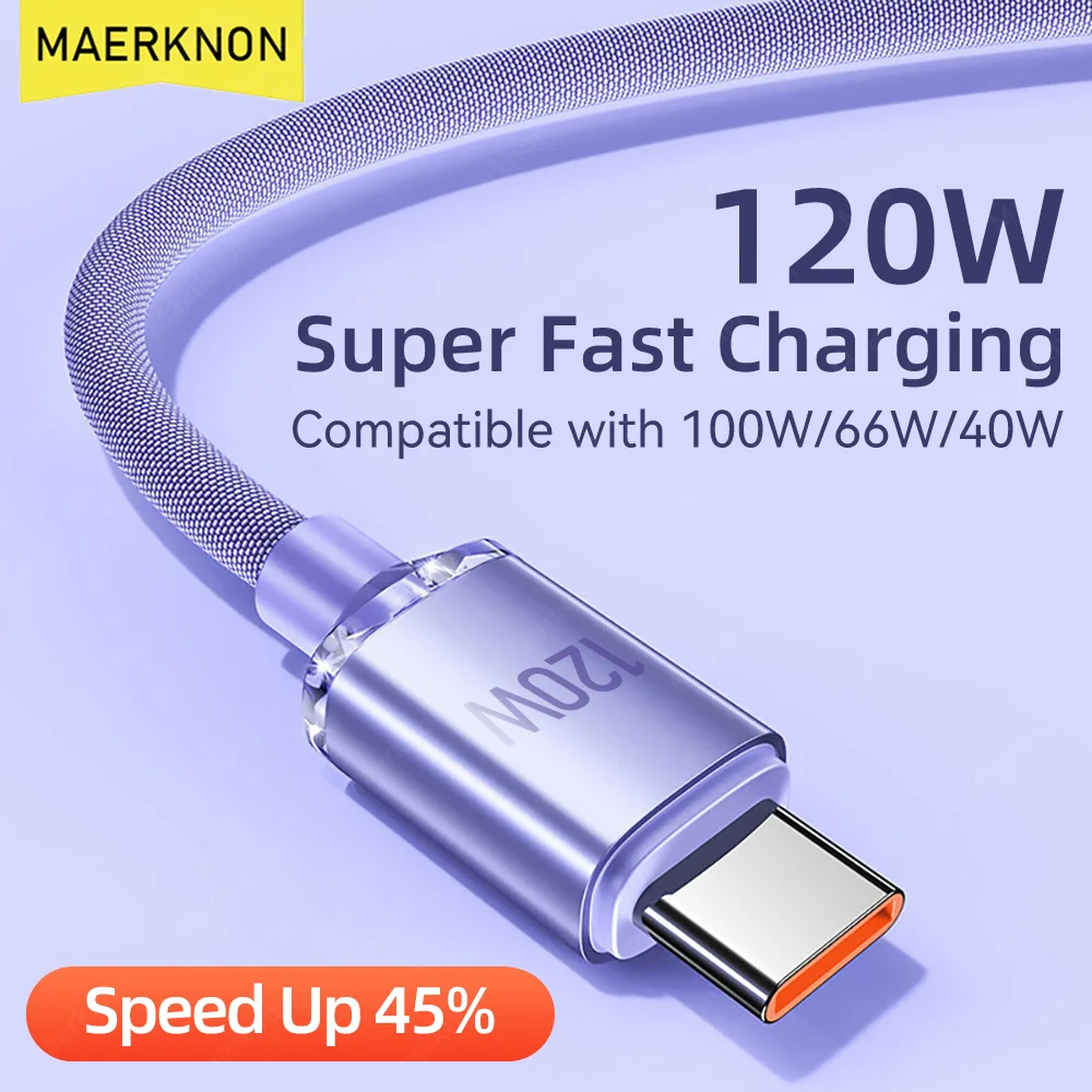 

6A 120W USB Type C Cable Super Fast Charger Cable 0.25M/1M/2M Quick Charge USB C Cable For Huawei Samsung Xiaomi Phone Data Cord