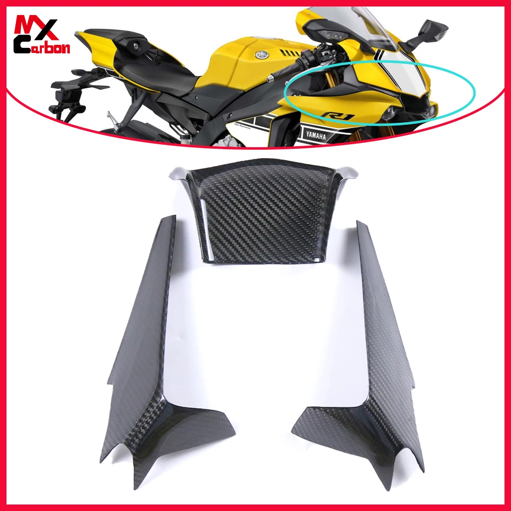 Motorcycle Front Fairing Air Intake Cover Accessories Full Carbon Fiber For Yamaha R1 R1M 2015 2016 2017 2018 2019
Motorcycle Front Fairing Air Intake Cover Accessories Full Carbon Fiber For Yamaha R1 R1M 2015 2016 2017 2018 2019