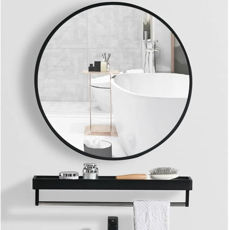 Household Decorative Mirrors Hole-free Wall Hanging All-aluminum Material Bathroom Mirror With Shelf Aesthetic Room Decor
Household Decorative Mirrors Hole-free Wall Hanging All-aluminum Material Bathroom Mirror With Shelf Aesthetic Room Decor