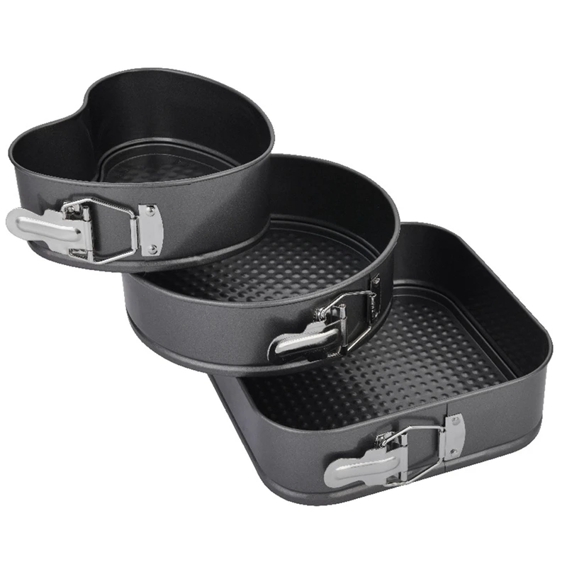 3-Piece Set Of Round Love Square Live Bottom Live Button Bakeware Carbon Steel Cake Non-Stick Baking Tools
3-Piece Set Of Round Love Square Live Bottom Live Button Bakeware Carbon Steel Cake Non-Stick Baking Tools