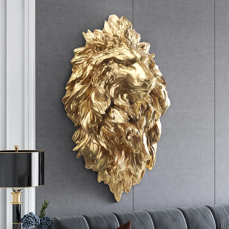 Creative Lion Head Relief Wall Decorations Sculpture Room Decor Nordic Living Room Background Wall Resin Animal Ornament Statues
Creative Lion Head Relief Wall Decorations Sculpture Room Decor Nordic Living Room Background Wall Resin Animal Ornament Statues