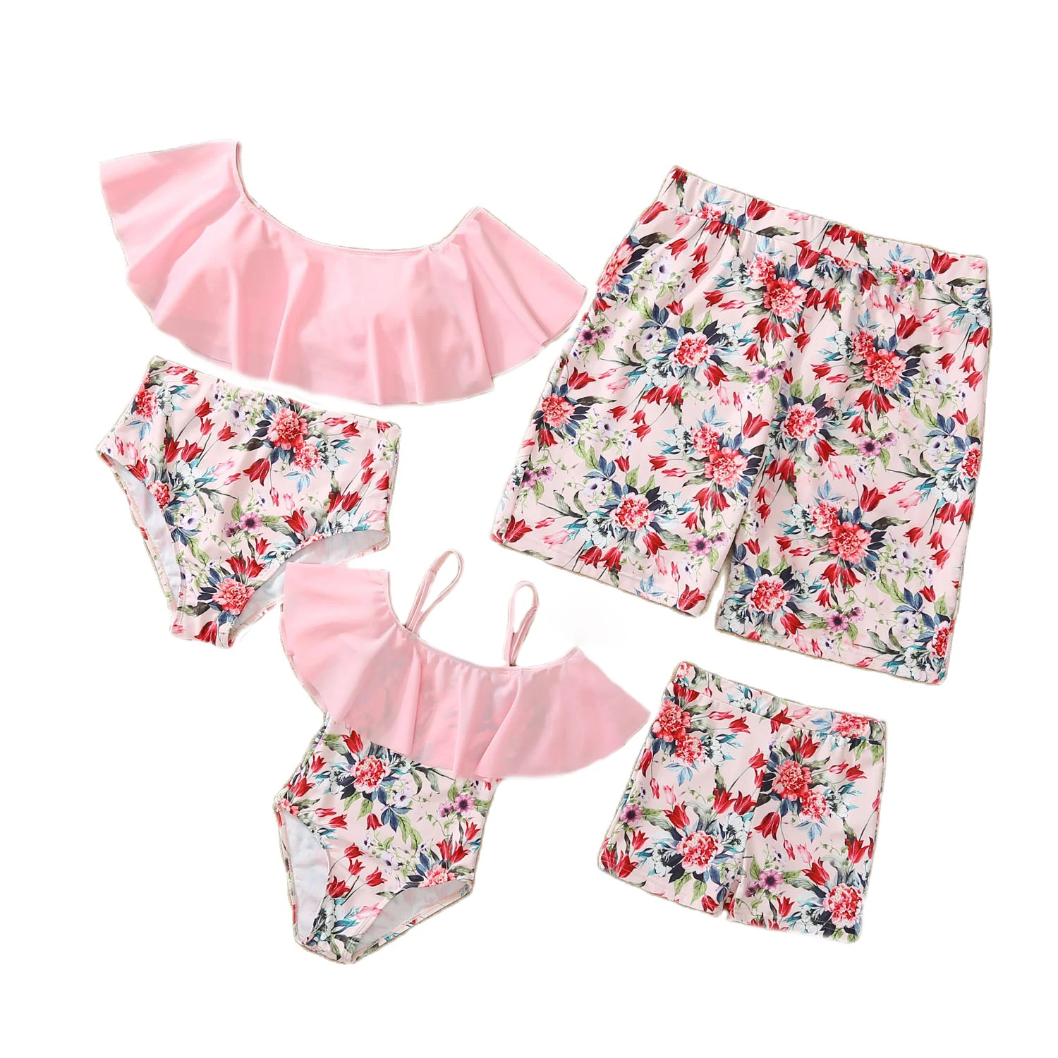 Family Matching Swimsuit Mother Daughter Swimwear Dad Son Beach Shorts Pink Floral Women Swim Wear Lady Sexy Bikini
Family Matching Swimsuit Mother Daughter Swimwear Dad Son Beach Shorts Pink Floral Women Swim Wear Lady Sexy Bikini