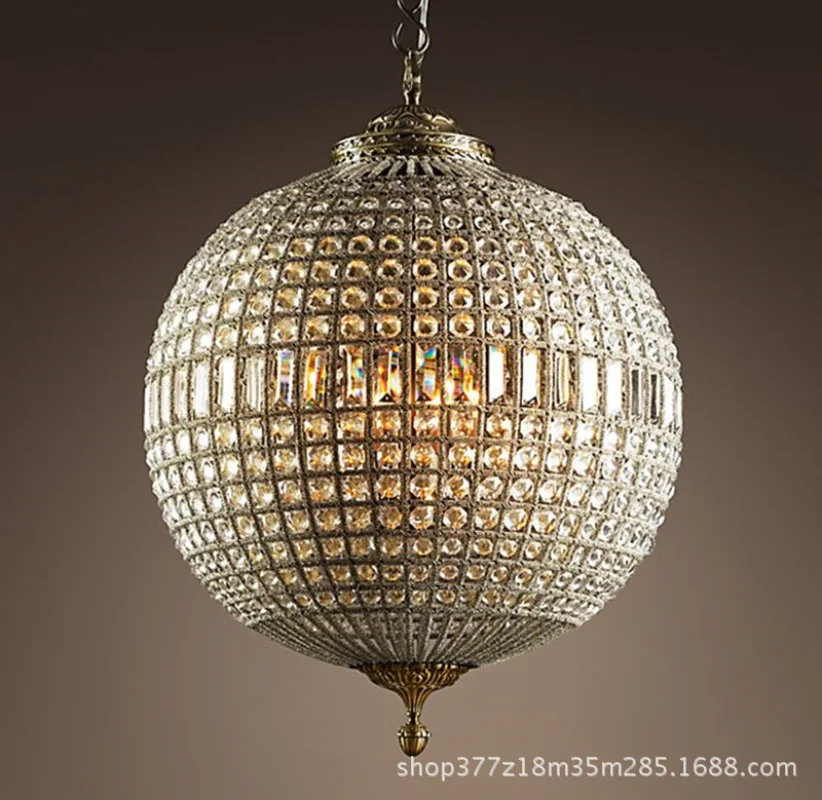 Medieval French Court Style K9 Crystal Chandelier Retro Light Luxury Globe Chandelier Living Room Bedroom LED Decorative Lamp
Medieval French Court Style K9 Crystal Chandelier Retro Light Luxury Globe Chandelier Living Room Bedroom LED Decorative Lamp
