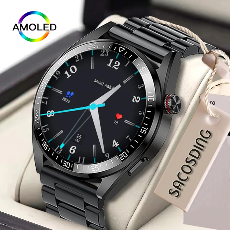 New 454*454 AMOLED screen smart watch Always display the time bluetooth call 8G Rom local music smartwatch for men TWS Earphones
New 454*454 AMOLED screen smart watch Always display the time bluetooth call 8G Rom local music smartwatch for men TWS Earphones