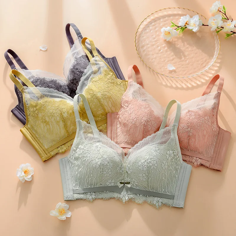 Fashion Sexy No Rims Lace Bra Summer Breathable Ultra-Thin Cup Girl Underwear Gathered Anti-Sagging Tube Top Soft Comfortable
Fashion Sexy No Rims Lace Bra Summer Breathable Ultra-Thin Cup Girl Underwear Gathered Anti-Sagging Tube Top Soft Comfortable