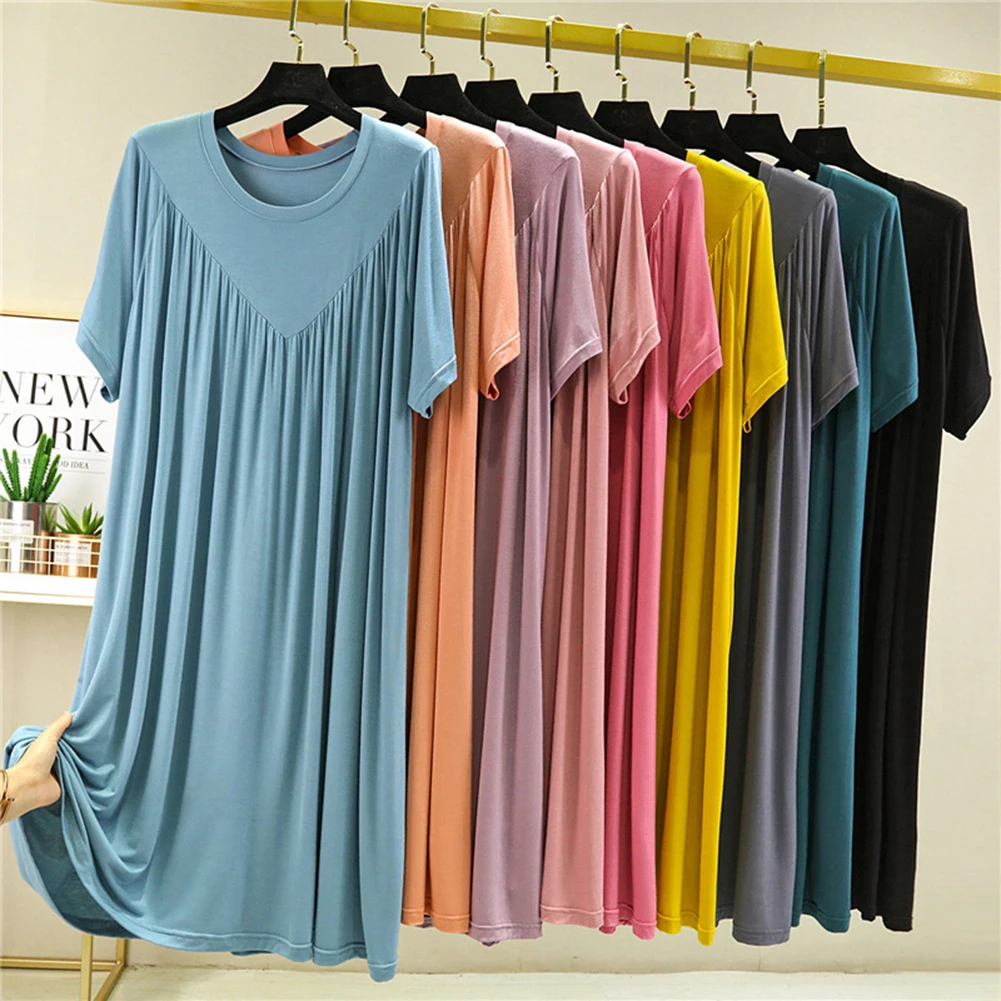 2022 Summer Pajamas Sleepshirts Comfortable Solid Color Cotton Gauze Long Thin Skirt Home Nightgowns Women Round Neck Nightdress
2022 Summer Pajamas Sleepshirts Comfortable Solid Color Cotton Gauze Long Thin Skirt Home Nightgowns Women Round Neck Nightdress