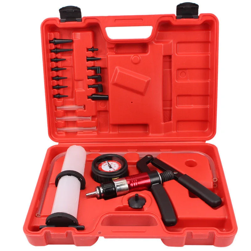 Auto Diagnostic-Tool Auto Handheld Vacuum Pistol Pump Brake Bleeder Adaptor Fluid Reservoir Oil Tester Tools Kit NEW
Auto Diagnostic-Tool Auto Handheld Vacuum Pistol Pump Brake Bleeder Adaptor Fluid Reservoir Oil Tester Tools Kit NEW