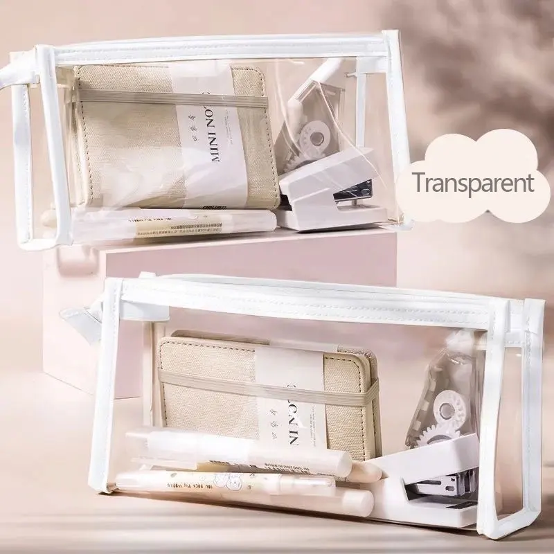 Transparent Pencil Case Kawaii Large Capacity Soft Waterproof with Zipper School Pencil Case Trousse Scolaire School Supplies
Transparent Pencil Case Kawaii Large Capacity Soft Waterproof with Zipper School Pencil Case Trousse Scolaire School Supplies
