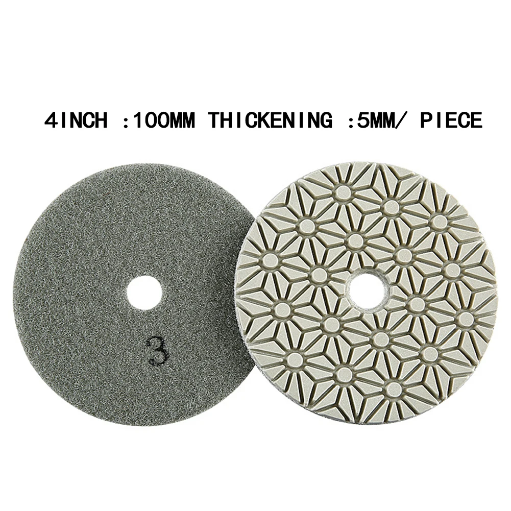 1PC 4 Inch 100mm Dry/wet Diamond 3 Step Polishing Pads Granite Polishing Tool For Marble Terrazzo Rough Grinding Terrazzo
1PC 4 Inch 100mm Dry/wet Diamond 3 Step Polishing Pads Granite Polishing Tool For Marble Terrazzo Rough Grinding Terrazzo