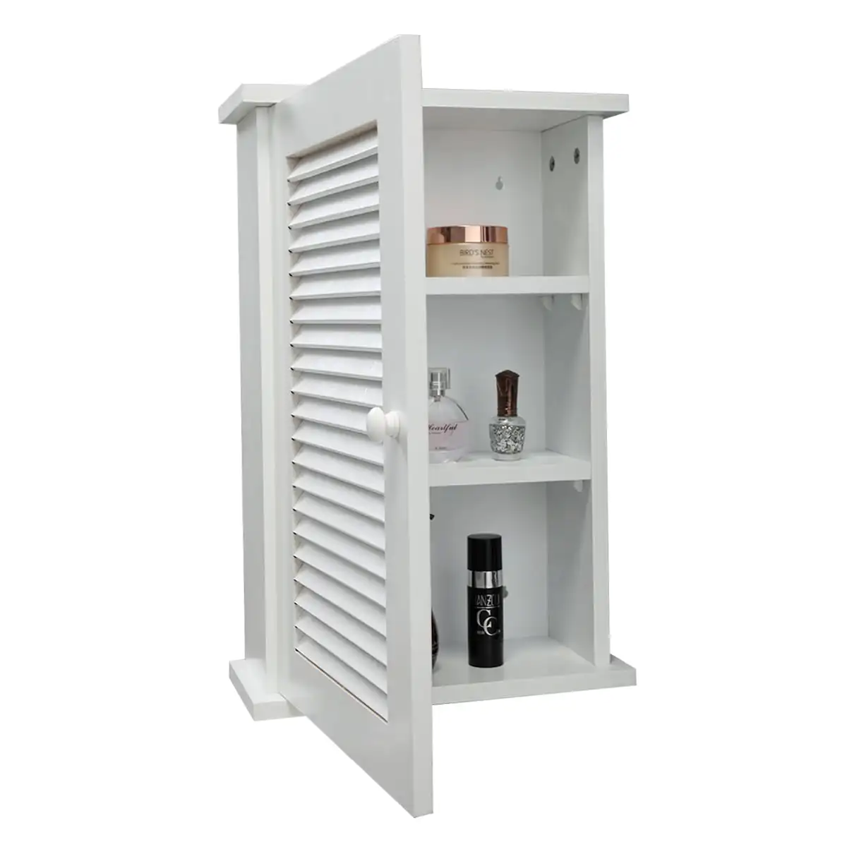 21"H Wall-Mounted Floating Cabinet, Modern Storage Cabinet Cupboard with Louvered Door, White
21"H Wall-Mounted Floating Cabinet, Modern Storage Cabinet Cupboard with Louvered Door, White