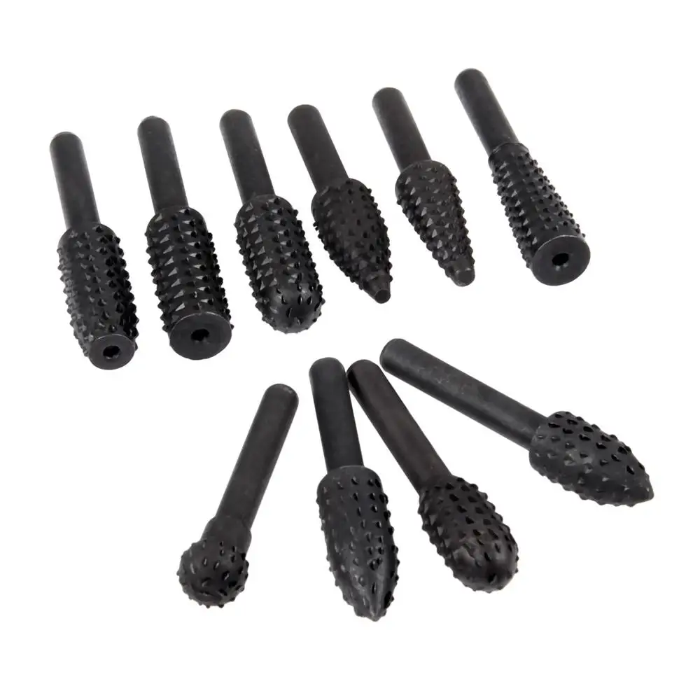 10PCS Rasp File Drill Bits Rasp Set Drill Grinder Drill Rasp For Woodworking Carving Tool 1/4" Round Shank Rotary Burr Set
10PCS Rasp File Drill Bits Rasp Set Drill Grinder Drill Rasp For Woodworking Carving Tool 1/4" Round Shank Rotary Burr Set