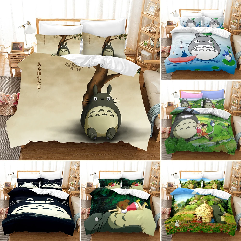 Modern Kid Home Textile Anime Cartoon My Neighbor Totoro Bedding Set 2/3pcs Twin Full Size Polyester Comforter Cover With Zipper
Modern Kid Home Textile Anime Cartoon My Neighbor Totoro Bedding Set 2/3pcs Twin Full Size Polyester Comforter Cover With Zipper