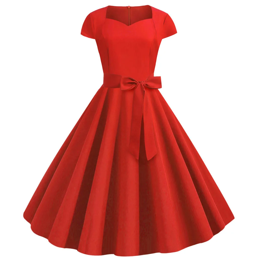 2023 Summer Solid Color 50s 60s Vintage Dress Women Short Sleeve Square Collar Elegant Sundresses Office Party Midi Dresses
2023 Summer Solid Color 50s 60s Vintage Dress Women Short Sleeve Square Collar Elegant Sundresses Office Party Midi Dresses