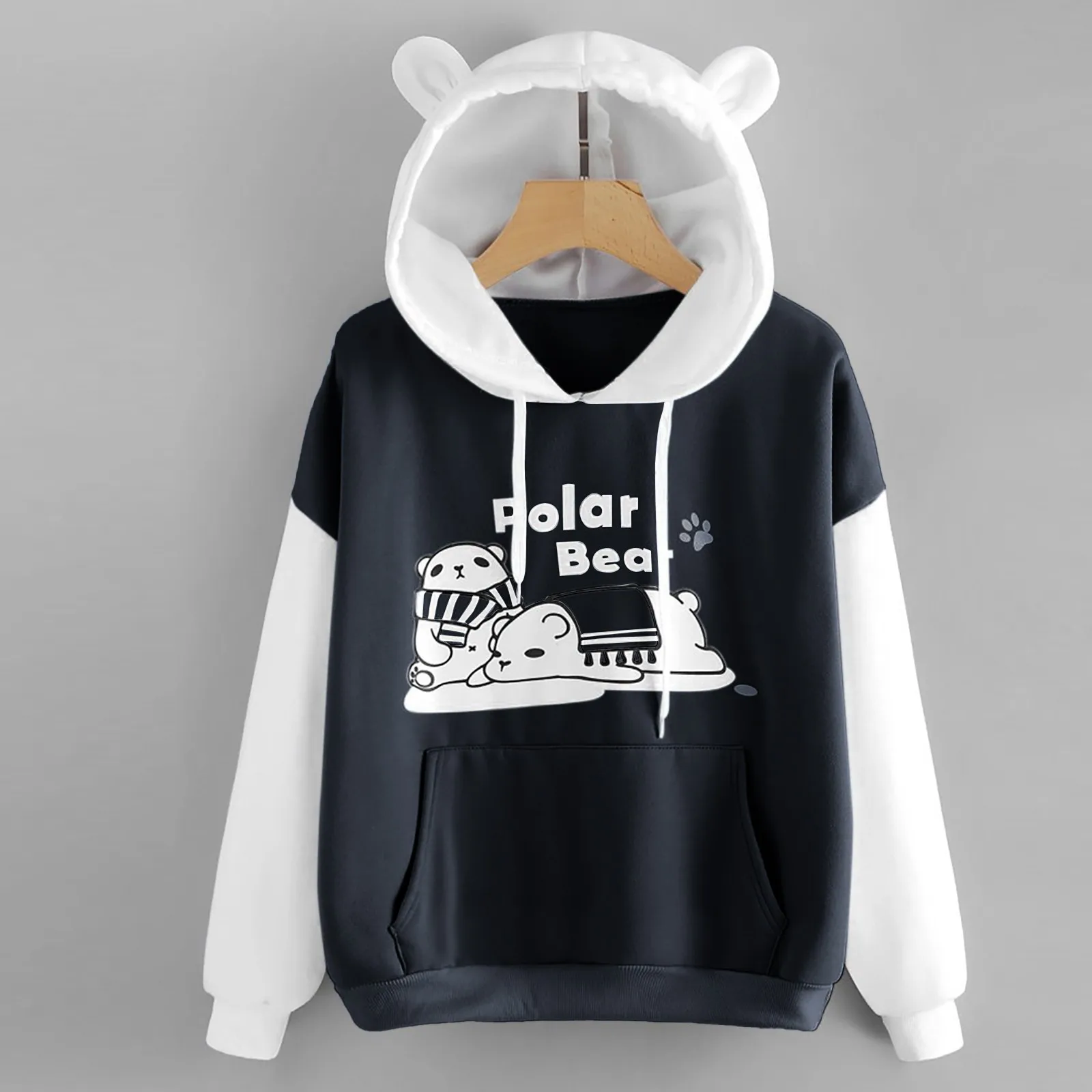 Matching Sweatsuit Women's Soft Warm Top Long Sleeve Top Sweatshirt Bear Print Pocket Tall Womens Hoodie Long Zip Hoodies Women 
Matching Sweatsuit Women's Soft Warm Top Long Sleeve Top Sweatshirt Bear Print Pocket Tall Womens Hoodie Long Zip Hoodies Women