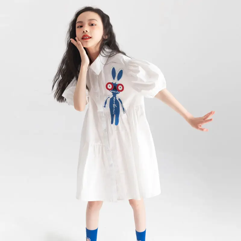 Toddler Girl Favorite Style T shirt Cute Cartoon Print White Turn-Collar T-shirt Kids Fashion Casual Tshirt For Children
Toddler Girl Favorite Style T shirt Cute Cartoon Print White Turn-Collar T-shirt Kids Fashion Casual Tshirt For Children