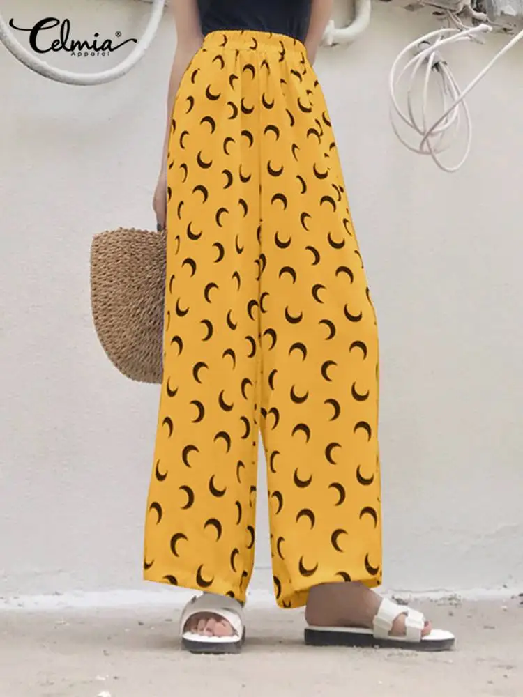 Streetwear Loose Pantalon Celmia Women's Wide Leg Pants Causal Moon Printing Harem Pants 2022 Summer High Waist Long Trousers
Streetwear Loose Pantalon Celmia Women's Wide Leg Pants Causal Moon Printing Harem Pants 2022 Summer High Waist Long Trousers