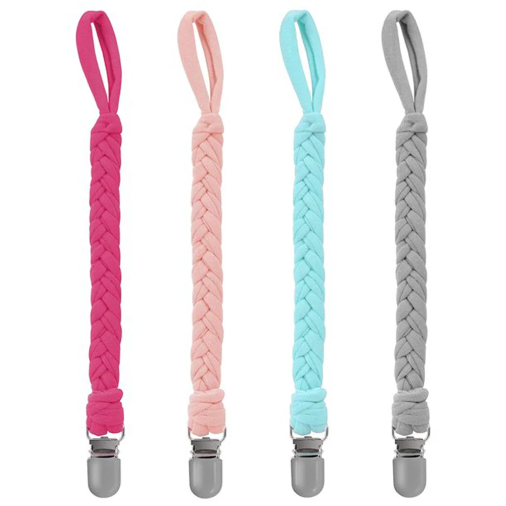 4pcs Anti Lost Portable Durable Pacifier Clip For Baby Solid Home Soother Travel Boy Girl Braided Strap Accessories
4pcs Anti Lost Portable Durable Pacifier Clip For Baby Solid Home Soother Travel Boy Girl Braided Strap Accessories
