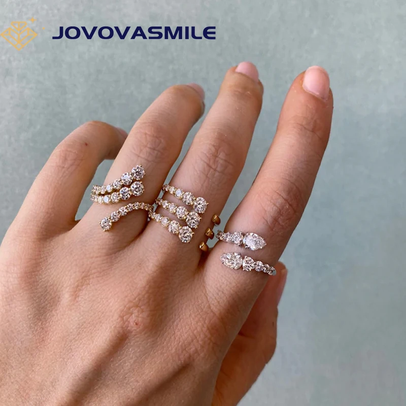 JOVOVASMILE Jewelry Moissanite Wedding Ring Band Round Shape 18k Yellow White Rose Gold Shiny Precious Gift For Girlfriend
JOVOVASMILE Jewelry Moissanite Wedding Ring Band Round Shape 18k Yellow White Rose Gold Shiny Precious Gift For Girlfriend