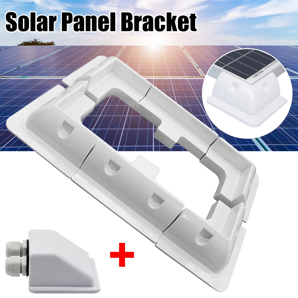 

Solar Panel Mounting Bracket 7Pcs Corner Bracket with Sides Junction Box Drill-Free for Roof of RV Caravan Camper Deck of Yacht