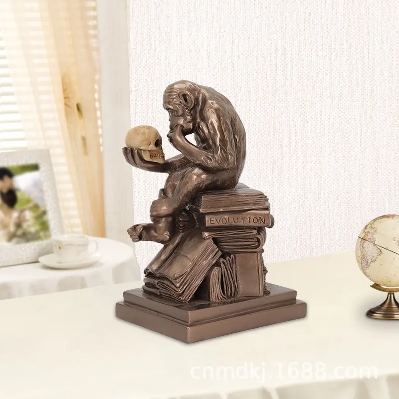 Library Anthropoid Figure Resin Human Evolution Miniature Darwin Ape History Novelty Ornament Skull Decor Craft Accessories
Library Anthropoid Figure Resin Human Evolution Miniature Darwin Ape History Novelty Ornament Skull Decor Craft Accessories