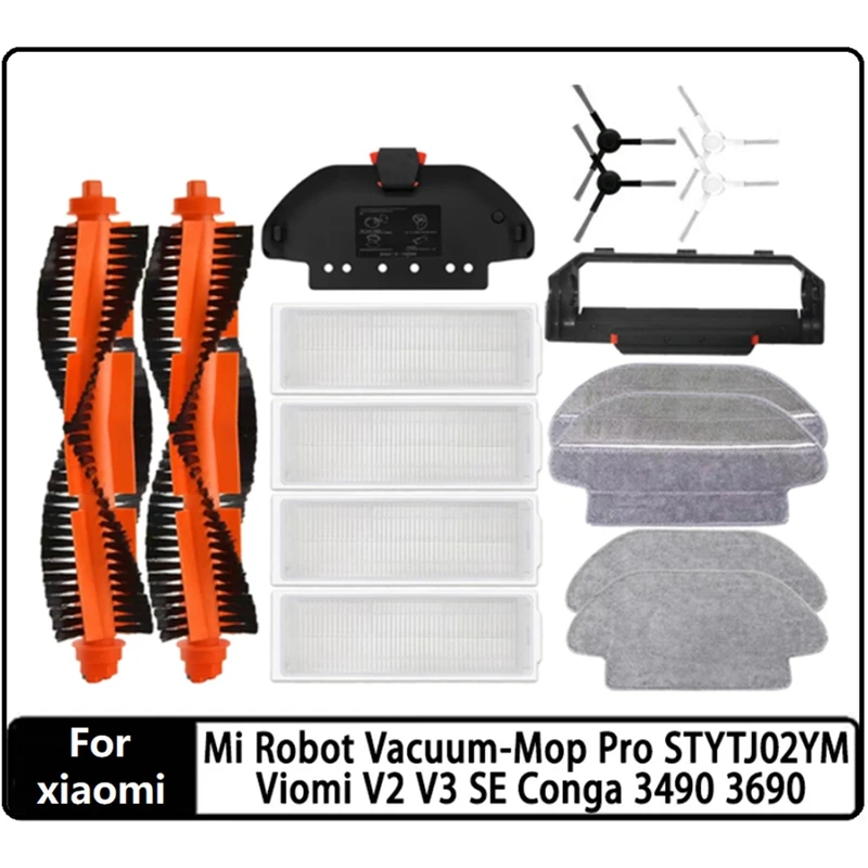 16PCS Replacement Parts Kit For Xiaomi Mi Robot Vacuum-Mop Pro STYTJ02YM 2S 3C Viomi V2 V3 SE Conga 3490 3690 Vacuum Cleaner 
16PCS Replacement Parts Kit For Xiaomi Mi Robot Vacuum-Mop Pro STYTJ02YM 2S 3C Viomi V2 V3 SE Conga 3490 3690 Vacuum Cleaner